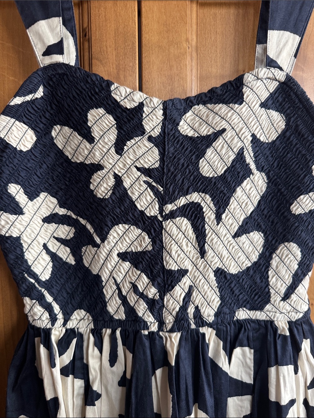 NIC+ZOE Navy and Cream Glowing Flower Sarah Dress - Picture 5 of 11